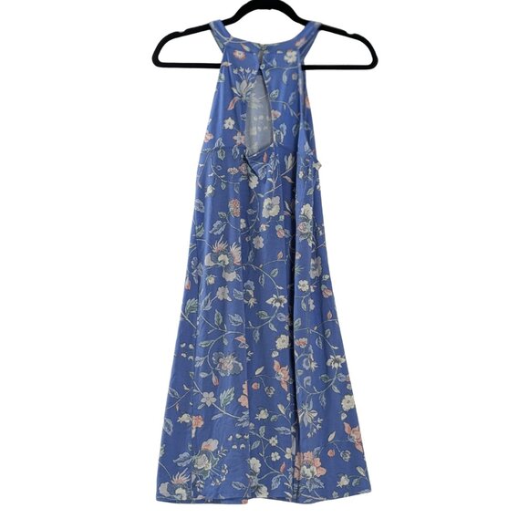 LOFT Lavender Floral halter Aline sleeveless Stretchy Sundress XS - Picture 4 of 14